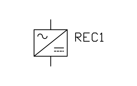 符号 整流器(交流变直流) 的预览,块名 PWR_RECTIFIER