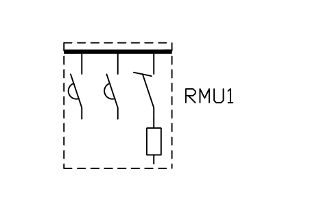 符号 环网柜(3 路) 的预览,块名 PWR_RMU