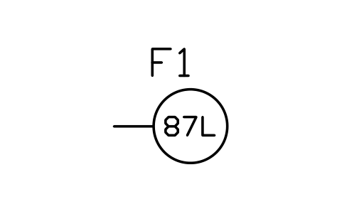 符号 线路差动继电器(87L) 的预览,块名 PWR_R_87L