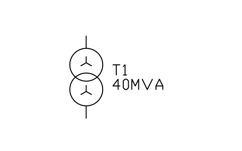 符号 变压器,星-星 的预览,块名 PWR_TX_YY