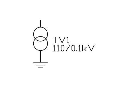 符号 电压互感器 的预览,块名 PWR_VT