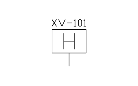 Actuator, hydraulic, closed sembolünün önizlemesi, blok IS5_ACTR_H