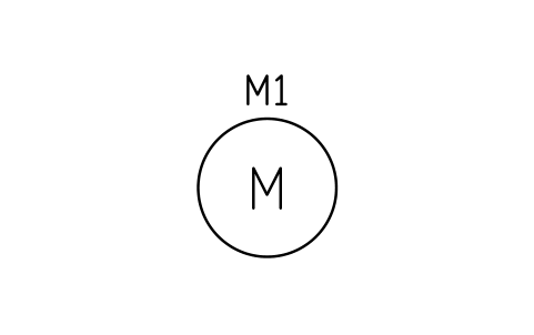 Motor, electrical form sembolünün önizlemesi, blok IS5_MOTR_CIRCLE