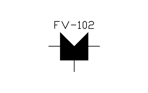 3-way valve, throttling sembolünün önizlemesi, blok IS5_VLV3_THROTTLING