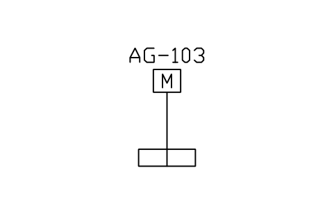 Agitator, paddle sembolünün önizlemesi, blok PEQ_AG_PADDLE