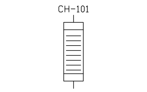 Chromatography column sembolünün önizlemesi, blok PEQ_COL_CHROM