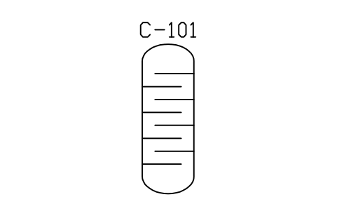 Column, trayed sembolünün önizlemesi, blok PEQ_COL_TRAY