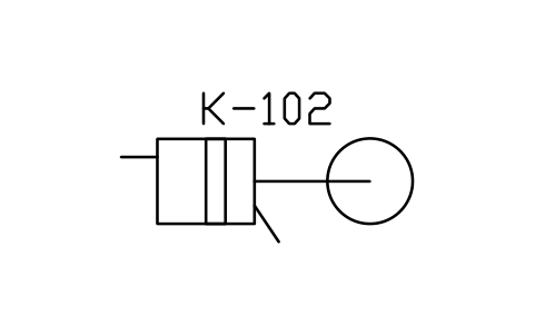 Compressor, reciprocating sembolünün önizlemesi, blok PEQ_COMP_RECIP