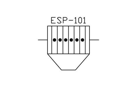 Electrostatic precipitator sembolünün önizlemesi, blok PEQ_ESP