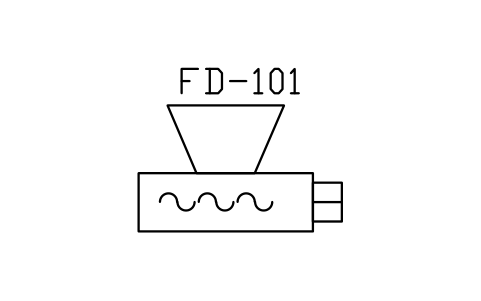 Feeder, screw sembolünün önizlemesi, blok PEQ_FEEDER_SCREW