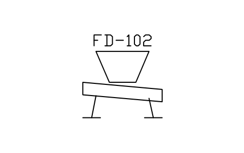 Feeder, vibratory sembolünün önizlemesi, blok PEQ_FEEDER_VIB
