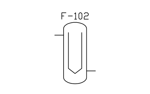 Filter, bag housing sembolünün önizlemesi, blok PEQ_FILTER_BAG