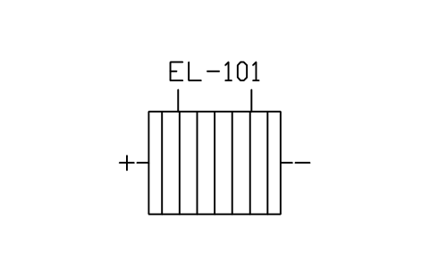 Electrolyser, alkaline stack sembolünün önizlemesi, blok PEQ_GAS_ELY_ALK