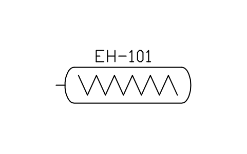 Electric heater sembolünün önizlemesi, blok PEQ_HX_ELECTRIC