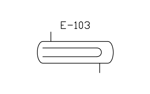 Shell and tube, U-tube sembolünün önizlemesi, blok PEQ_HX_UTUBE