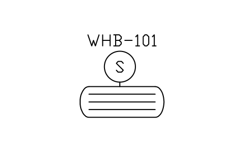 Waste heat boiler sembolünün önizlemesi, blok PEQ_HX_WHB