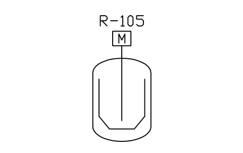 Reactor, anchor agitator sembolünün önizlemesi, blok PEQ_RX_ANCHOR