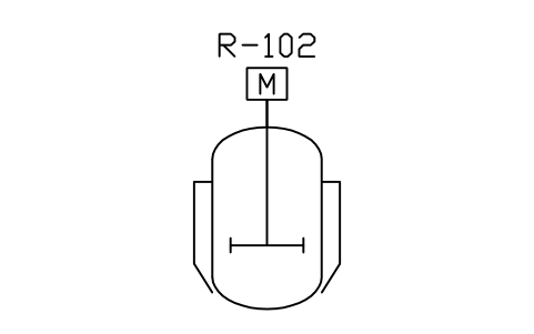 Reactor, jacketed sembolünün önizlemesi, blok PEQ_RX_JACKET