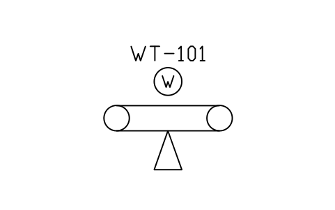 Belt weigher sembolünün önizlemesi, blok PEQ_SCALE_BELT