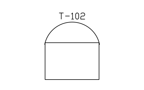 Tank, dome roof sembolünün önizlemesi, blok PEQ_TANK_DOME
