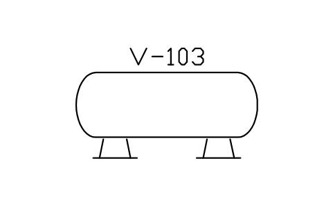 Vessel, horizontal sembolünün önizlemesi, blok PEQ_VES_HORIZ