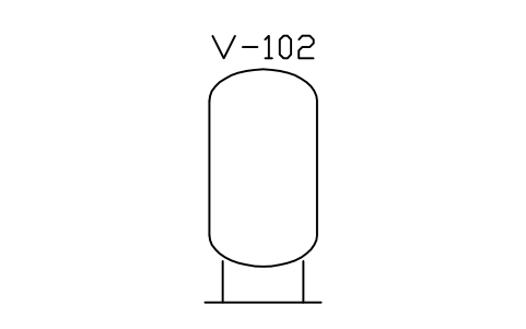 Vessel, vertical, skirt sembolünün önizlemesi, blok PEQ_VES_VERT_SKIRT