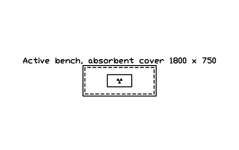 Preview of the Active bench, absorbent cover 1800 x 750 symbol, block RAD_ACTIVE_BENCH