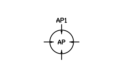 Preview of the Emergency assembly point symbol, block RAD_ASSEMBLY_POINT