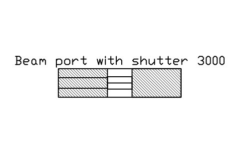Preview of the Beam port with shutter 3000 symbol, block RAD_BEAM_PORT