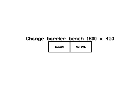 Preview of the Change barrier bench 1800 x 450 symbol, block RAD_CHANGE_BARRIER