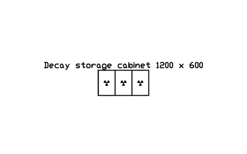 Preview of the Decay storage cabinet 1200 x 600 symbol, block RAD_DECAY_STORE