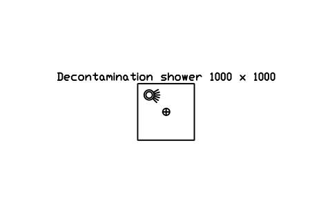 Preview of the Decontamination shower 1000 x 1000 symbol, block RAD_DECON_SHOWER