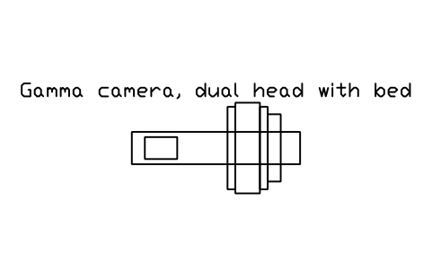 Preview of the Gamma camera, dual head with bed symbol, block RAD_GAMMA_CAMERA