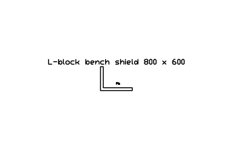 Preview of the L-block bench shield 800 x 600 symbol, block RAD_L_BLOCK