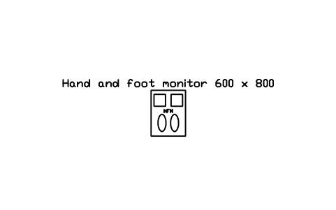Preview of the Hand and foot monitor 600 x 800 symbol, block RAD_MONITOR_HAND_FOOT