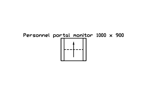 Preview of the Personnel portal monitor 1000 x 900 symbol, block RAD_MONITOR_PORTAL