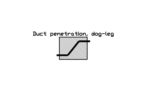 Preview of the Duct penetration, dog-leg symbol, block RAD_PENETRATION_DOGLEG