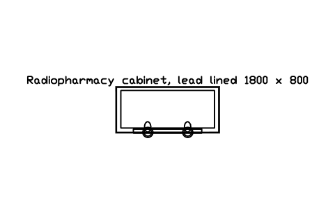 Preview of the Radiopharmacy cabinet, lead lined 1800 x 800 symbol, block RAD_RADIOPHARMACY_CABINET