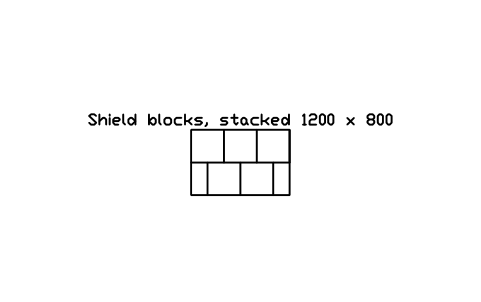 Preview of the Shield blocks, stacked 1200 x 800 symbol, block RAD_SHIELD_BLOCKS