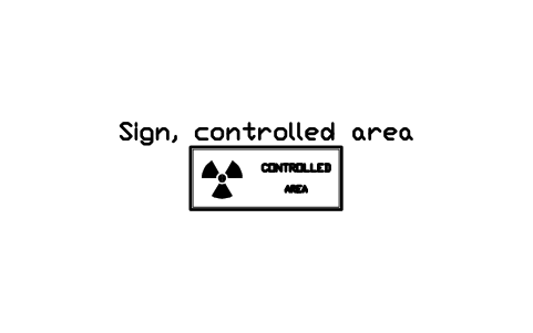 Preview of the Sign, controlled area symbol, block RAD_SIGN_CONTROLLED_AREA