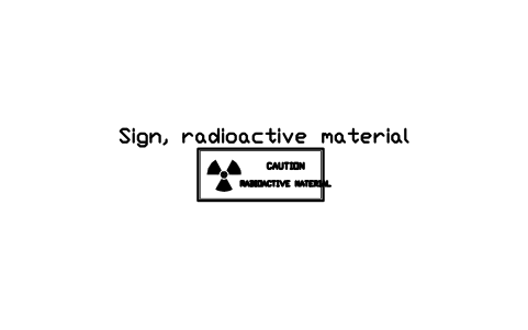 Preview of the Sign, radioactive material symbol, block RAD_SIGN_RADIOACTIVE_MATERIAL