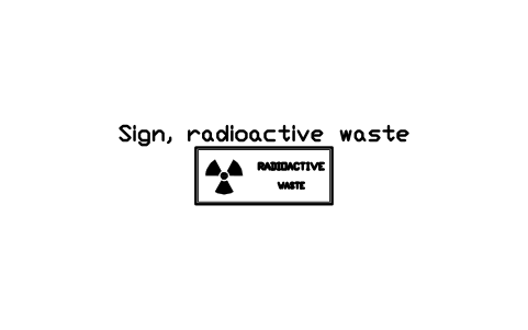 Preview of the Sign, radioactive waste symbol, block RAD_SIGN_RADIOACTIVE_WASTE