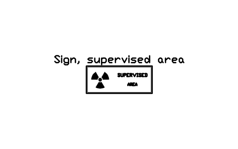 Preview of the Sign, supervised area symbol, block RAD_SIGN_SUPERVISED_AREA