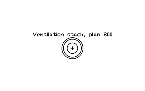 Preview of the Ventilation stack, plan 800 symbol, block RAD_STACK