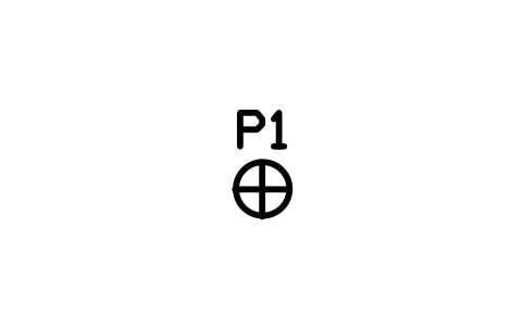 Preview of the Dose rate survey point symbol, block RAD_SURVEY_POINT