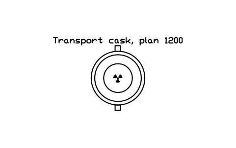 Preview of the Transport cask, plan 1200 symbol, block RAD_TRANSPORT_CASK