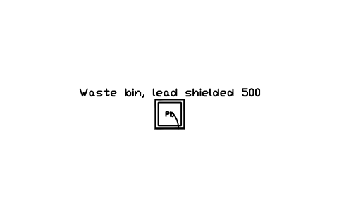 Preview of the Waste bin, lead shielded 500 symbol, block RAD_WASTE_BIN_SHIELDED
