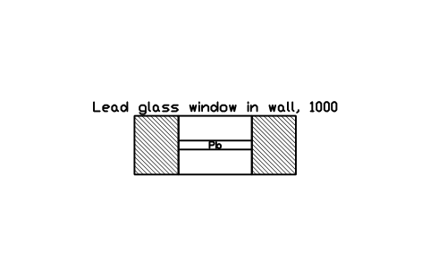 Preview of the Lead glass window in wall, 1000 symbol, block RAD_WINDOW_LEAD_GLASS