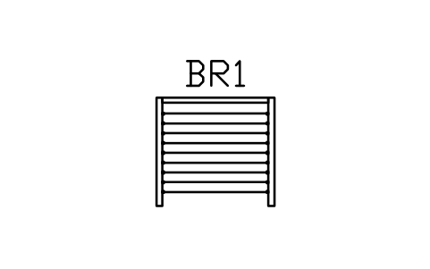 Anteprima del simbolo Cavi, 9 file, blocco RLG_BAY_CABLE