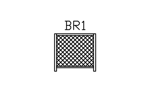 Anteprima del simbolo Grigliato diagonale, blocco RLG_BAY_DIAG